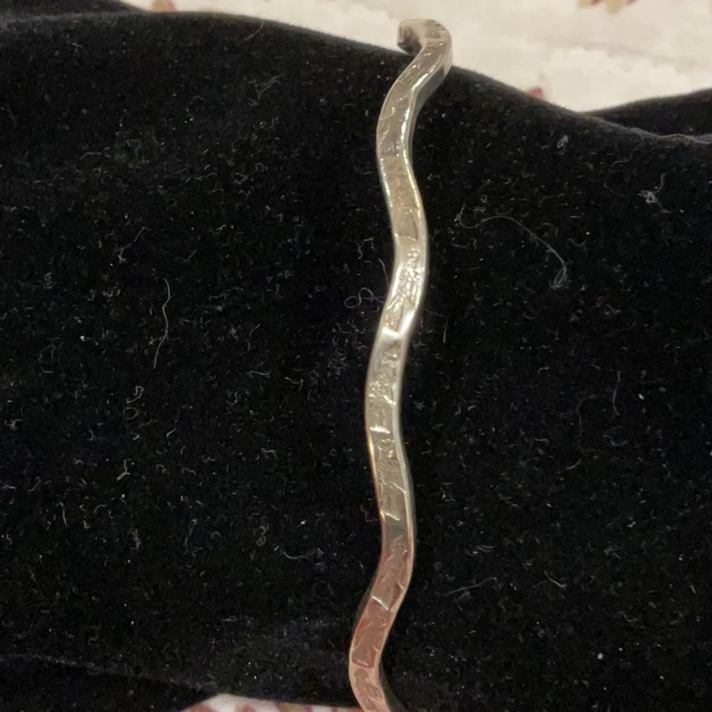 Zagged Carved Sterling Silver Piece